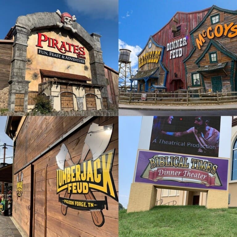 Tennessee tourism entertainment Pigeon Forge dinner theater shows 1