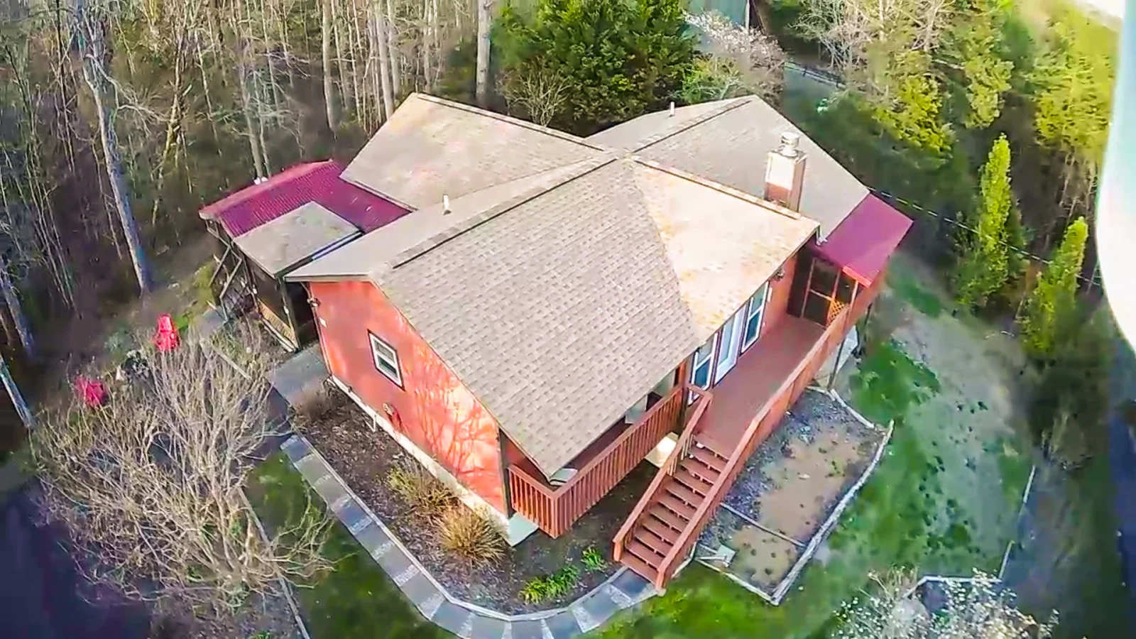 Aerial view of Serenity View, a vacation house rental in Pigeon Forge TN near Dollywood