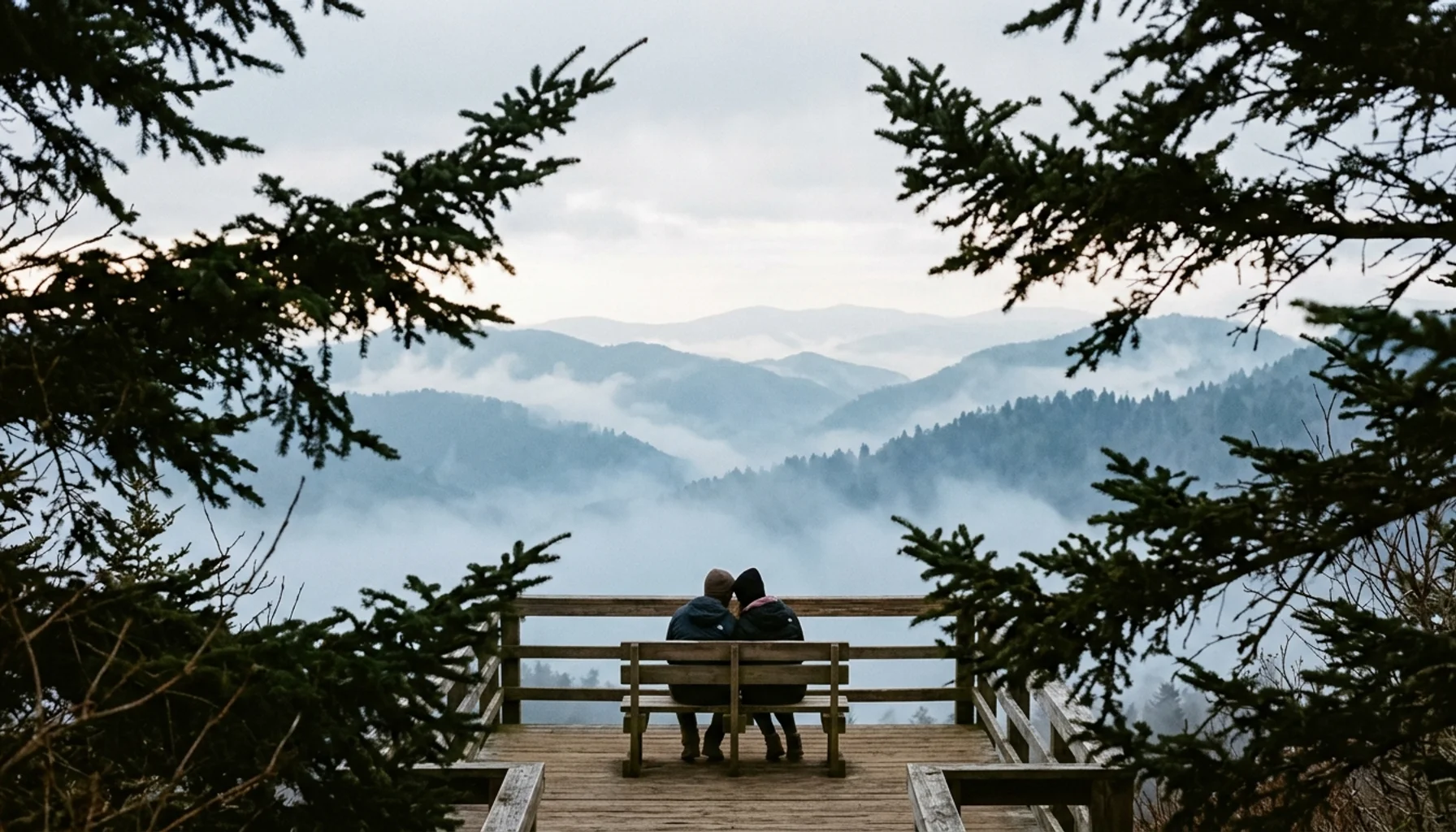 Misty Smoky Mountains overlook near Pigeon Forge, TN, the kind of quiet view Serenity View guests enjoy