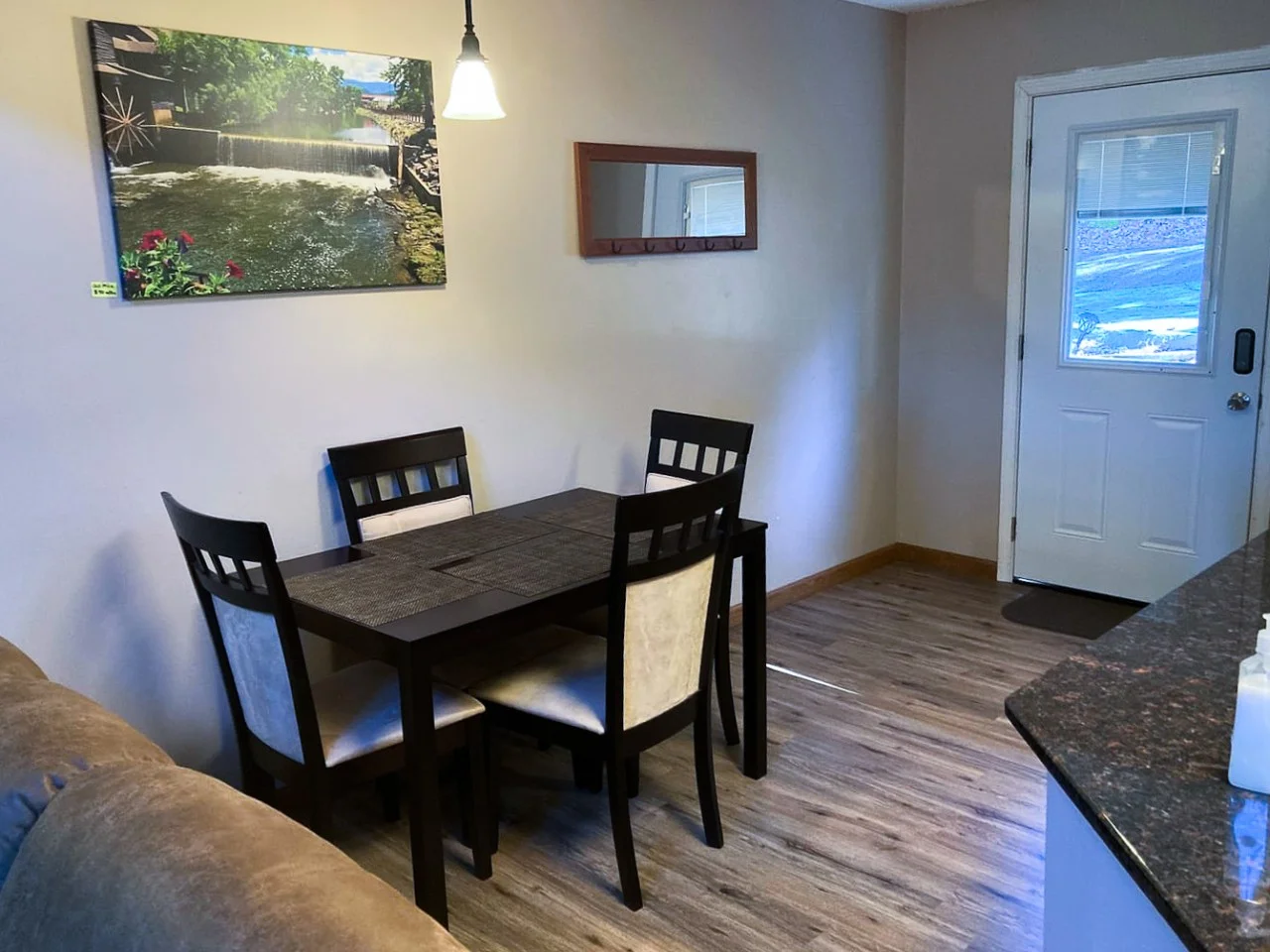 Bear Cub Chalet dining room with mountain views, a base for waterfalls near Gatlinburg