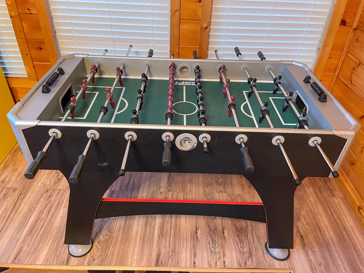 Foosball table in a Pigeon Forge TN cabin game room, a Hearthside cabin rentals Pigeon Forge TN alternative